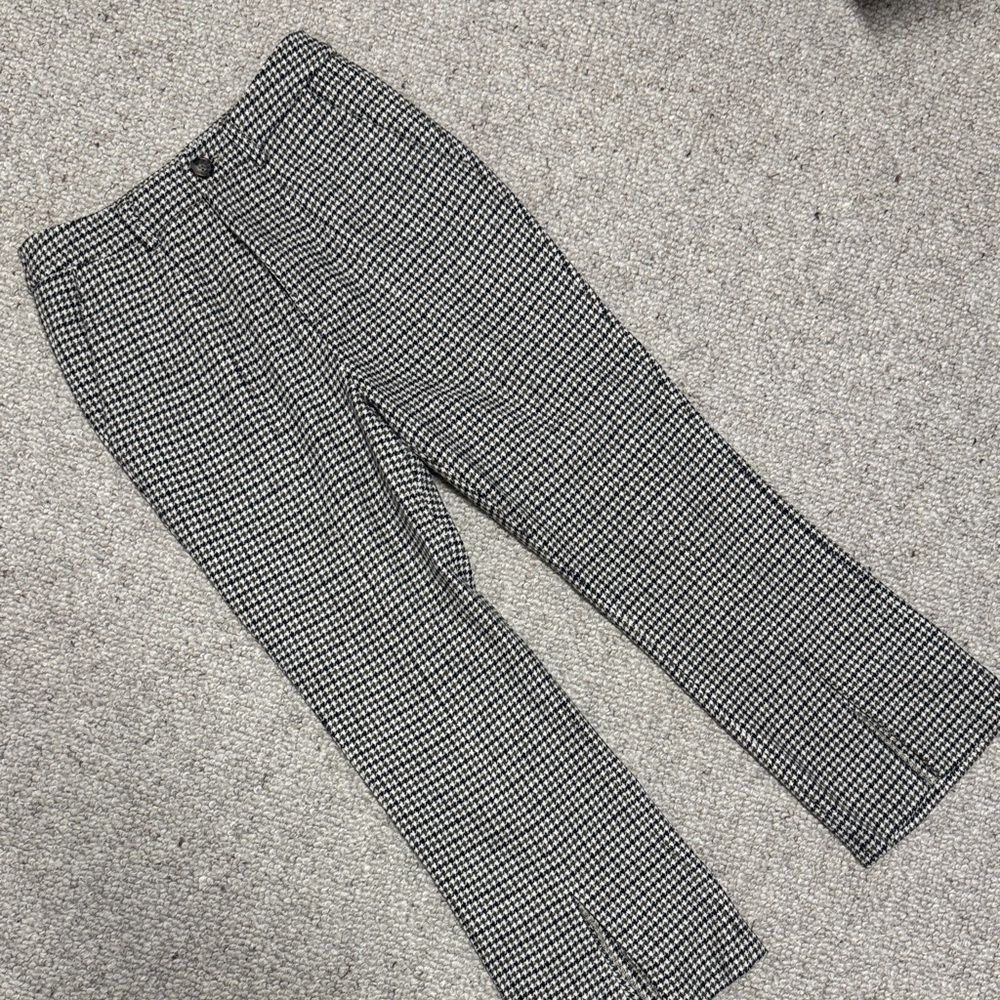 Petite Studio Black and White Checkered wool Pants